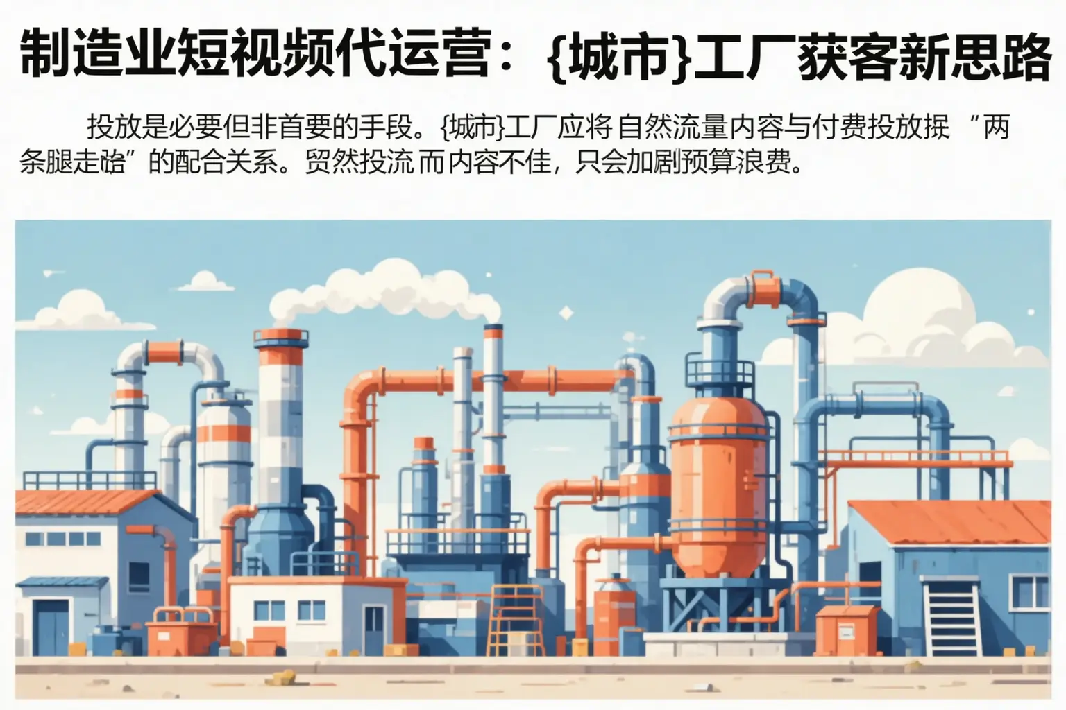 制造业短视频代运营:诸城工厂获客新思路